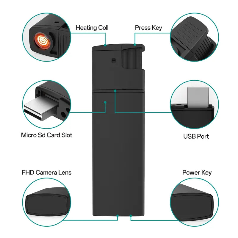 Mini Portable Lighter Security Camera